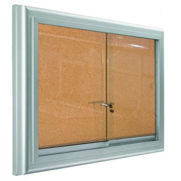 60X90 ALÜMİNYUM ÇERÇEVE CAMEKANLI MANTAR PANO 