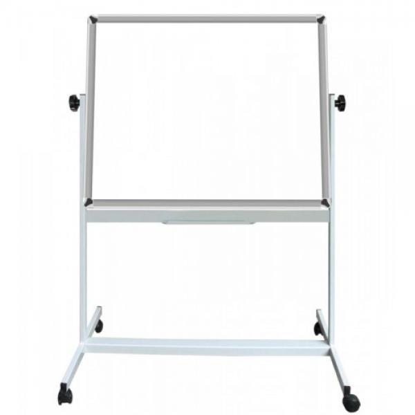 120X140 Mobil Ayaklı Çift Taraflı Beyaz Manyetik Yazı Tahtası 