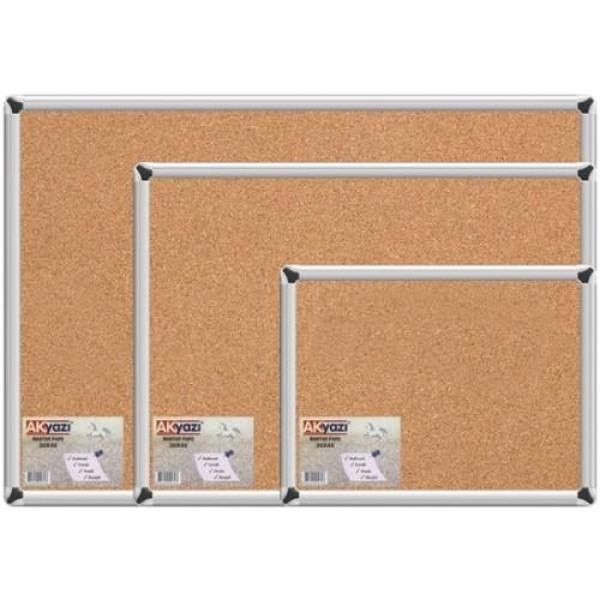 45x60 Askılı Mantar Pano Duvara Monte 